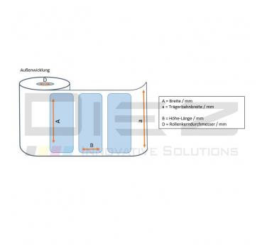 PE Folie 45mm x 36mm CAB, TSC, ZEBRA