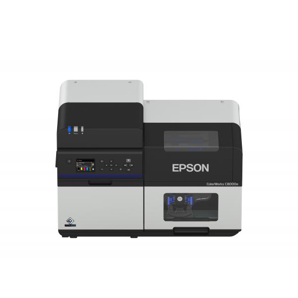 EPSON C8000e Farbetikettendrucker mit Cutter gloss