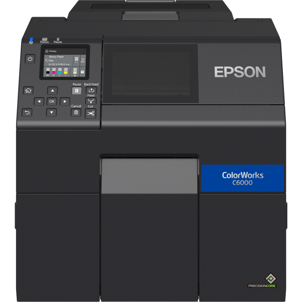 EPSON C6000 Farbetikettendrucker mit Cutter gloss